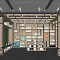 modern library reading room 3d model