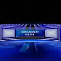DORADOSUN Stage With Blue Lighting Starry Background Large Screen And Audience Seats