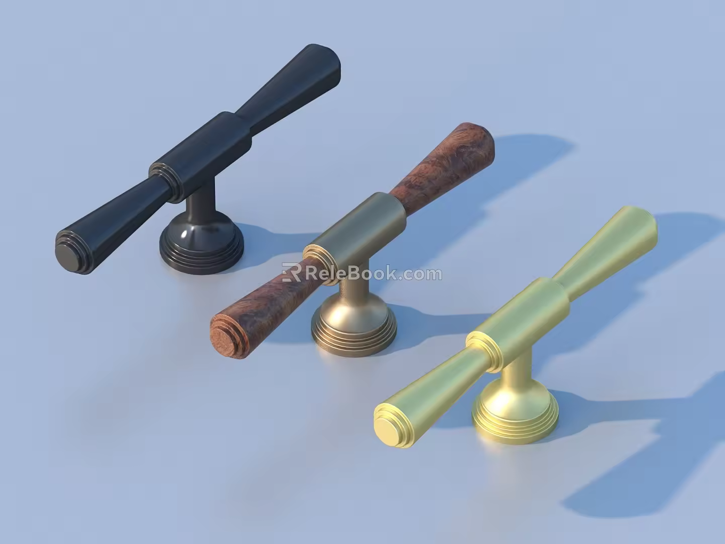 Door handle hardware 3d model