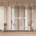 Silent screen rattan screen partition 3d model