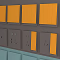 Switch panel socket combination socket 3d model