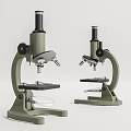 modern microscope 3d model