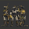 Mech Warrior Mech Soldier Machine Battlearm Mechanical Battlearm Machine Fighter Robot 3d model