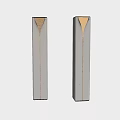 Modern Decorative Panels With Gold Accent Lines In Gray And White Tones