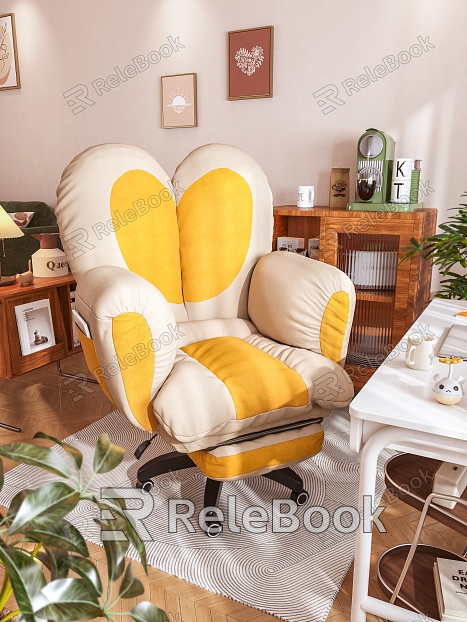 Cream Style Retro French Style European Style American Style Study Leisure Chair Sofa Chair Living Room model