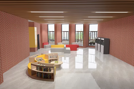 Modern School Reading Area Drinking Water Area Stool Sofa Shaped Sofa School Reading Area Drinking Water Area Stool Sofa 3d model