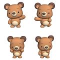 Modern Doll Bear Doll 3d model