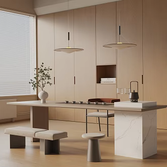 Modern dining table 3d model