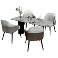 Dining table and chair 3d model