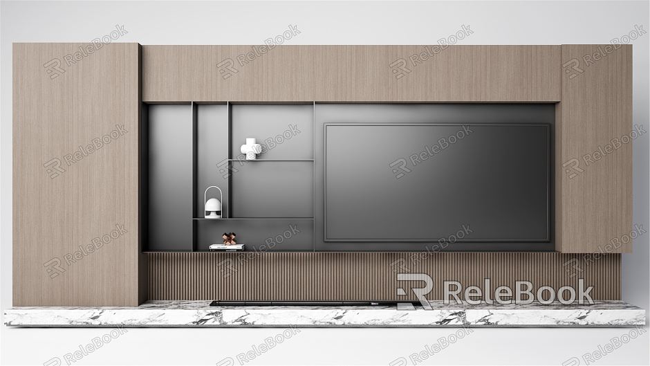 Modern TV Background Cabinet TV Wall TV Cabinet model