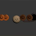 Mechanical Components Featuring Copper Tubes Cylindrical Reels And Insulating Parts 3d model