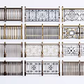 Ornate Metal Fence Railings With Various Intricate Design Patterns And Styles
