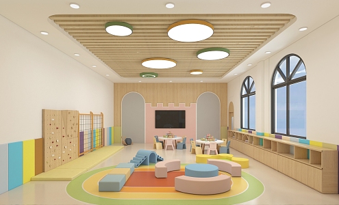 Early education classroom 3d model