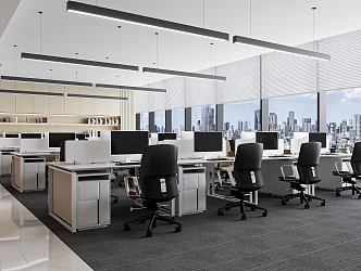 modern public office area office public area 3d model