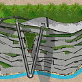 Coastal Waterfront Landscape Design With Terraced Walkways Lush Greenery And Water Features