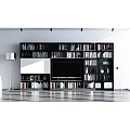 Modern Bookshelf TV Cabinet Combination Cabinet Floor Lamp Cabinet System 3d model