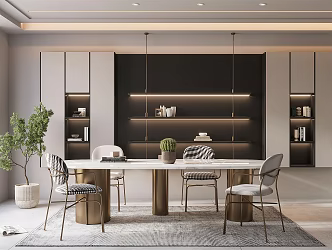 Light Luxury Restaurant 3d model