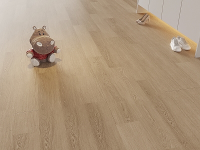 Modern Wood Flooring Solid Wood Flooring Plush Toy Ornaments 3d model