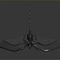 Gray Mythical Dragon With Large Textured Wings Scaled Body And Spiked Tail In Hovering Pose