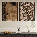 Middle Ancient Style Decorative Painting 3d model