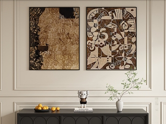 Middle Ancient Style Decorative Painting 3d model