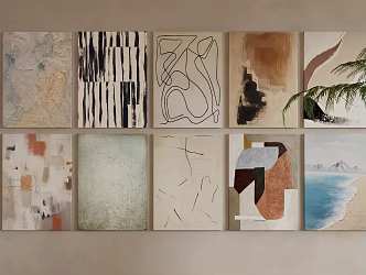 modern decorative painting 3d model