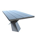 Outdoor Table and Chair Courtyard Villa Garden Terrace Balcony Outdoor Leisure Tea Table Aluminum 3d model