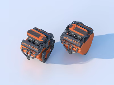 Electric motor engine power system industrial equipment 3d model