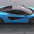 McLaren 570s sports car Super Racing Luxury Car Super sports car Blue sports car Famous Car Low Face Number Low Model Simple Model Game Movie Level 3d model