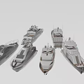 Multiple Sleek Yachts Moored In Marina On Calm Blue Water With Modern Design