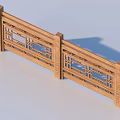 Traditional Chinese Wooden Railing Design With Intricate Carved Patterns And Decorative Posts