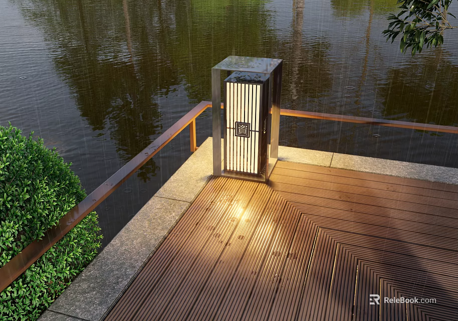 Outdoor Garden Light With Waterproof Design For Wooden Deck And Waterfront View 3d model 