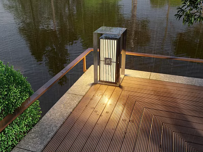 Outdoor Garden Light With Waterproof Design For Wooden Deck And Waterfront View 3d model