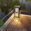 Outdoor Garden Light With Waterproof Design For Wooden Deck And Waterfront View