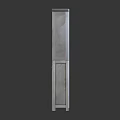 White Tall Standing Bookcase with Multiple Open Shelves and Cabinet Door Storage
