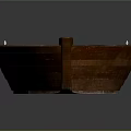 Classic Wooden Boat With Natural Wood Planks And Open Hull Structure Design