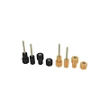 Geometric Black And Gold Candle Holders Decorative Ornament Set With Lit Candles