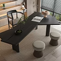 Desk and chair combination 3d model