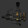 Modern Shiny Metal Fishing Reel With Ergonomic Handle And Durable Construction Design