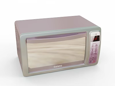 Modern Microwave Oven With Transparent Door And Digital Control Panel As Kitchen Appliance 3d model