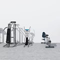 Modern Indoor Gym Fitness Equipment Including Treadmill Elliptical And Strength Training Machines