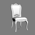 Elegant Classic Dining Chair With Floral Upholstered Backrest And Ornate Carved Legs