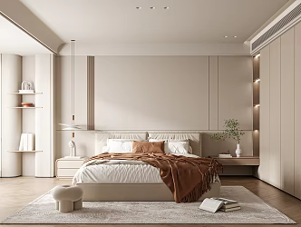 Silent Bedroom Cream Bedroom 3d model