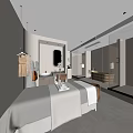 Modern Beauty Salon Interior With Quilted Treatment Bed And Vanity Mirror
