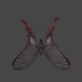 Game Movie Character Butterfly with Black Orange Wing Patterns and Detailed Design