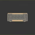 Classical Architectural Building Model with Symmetrical Towers Clock And Decorative Facade
