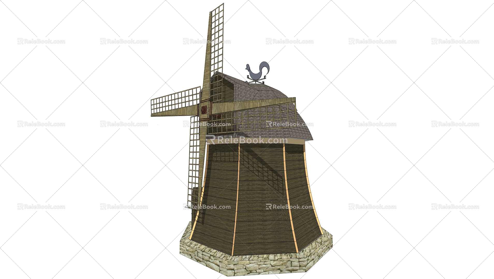 Modern Windmill LIFA Tram 3d model