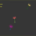 modern dandelion flowers weeds 3d model