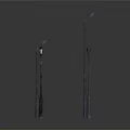 Various Street Lamp Designs With Metal Poles And Classic Lamp Heads
