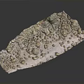 Natural Wood Stone with Rough Textured Surface and Brown Beige Pink Color Patterns